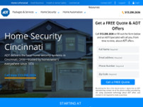 ADT Security Services website screenshot