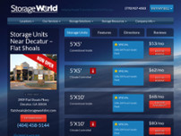 Storage World website screenshot