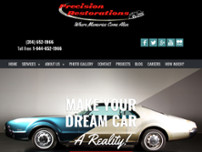 Precision Restorations website screenshot