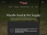 Wardle Feed & Pet Supply website screenshot