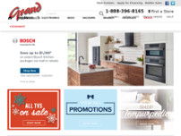 Grand Appliance & TV website screenshot