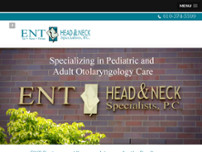 ENT Head & Neck Specialists website screenshot