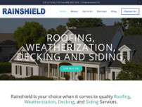 Rainshield Roofing & Construction website screenshot