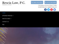 Rescia Law, P.C. website screenshot