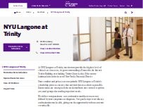 Website Screenshot NYU Langone at Trinity