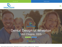 Dental Design of Wheaton: Shri Chopra, DDS website screenshot