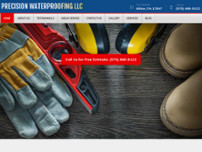 Precision Waterproofing LLC website screenshot