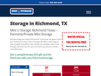Mini U Storage website screenshot