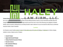Haley Law Firm, LLC website screenshot