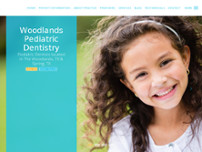 Woodlands Pediatric Dentistry website screenshot