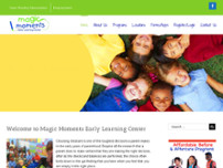 Magic Moments Early Learning Center website screenshot