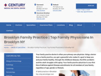 Screenshot for https://www.centurymedicaldental.com/specialties/family-practice/