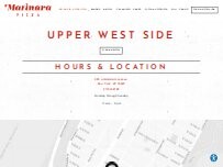 Website Screenshot Marinara Pizza Upper West