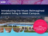 Muze Student Living website screenshot