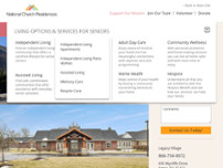 Screenshot for https://www.nationalchurchresidences.org/communities/legacy-village/