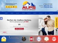 Website Screenshot Alps Heating & Air Conditioning, Inc.