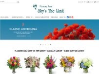 Website Screenshot Flowers From Sky's The Limit