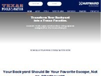 Website Screenshot Texas Pools and Patios