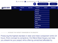 Fort Bend Steel Supply website screenshot