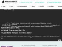 Alterations NYC Traveling Tailors website screenshot