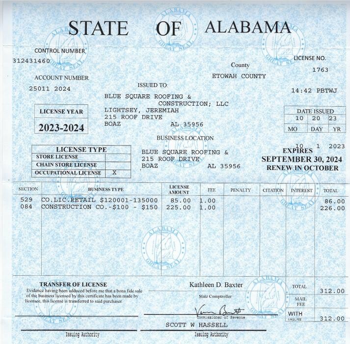 Images Blue Square Roofing & Construction, LLC