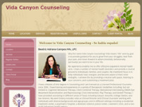Vida Canyon Counseling website screenshot