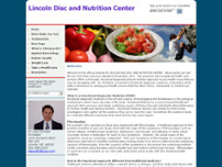 Lincoln Disc and Nutrition website screenshot