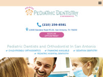 Helotes Pediatric Dentistry & Orthodontics website screenshot