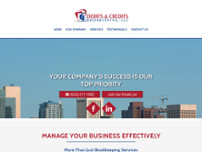 Debits & Credits Bookkeeping, LLC website screenshot