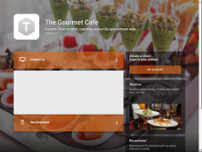 The Gourmet Cafe website screenshot