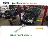 Hansen's Auto Service Center, Inc. website screenshot