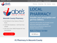 Abe's Pharmacy website screenshot