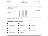 Swarovski website screenshot