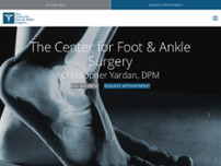 The Center for Foot and Ankle Surgery: Christopher Yardan, DPM website screenshot