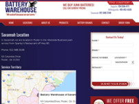 Battery Warehouse of Savannah website screenshot