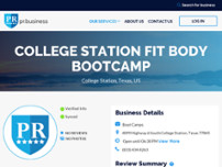 College Station Fit Body Bootcamp website screenshot