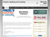 Finzel's Heating and Cooling website screenshot