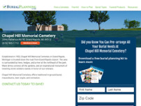 Chapel Hill Memorial Cemetery website screenshot