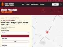 Website Screenshot East Coast Wings + Grill