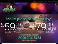 Screenshot for http://www.4bearscasino.com