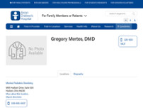 Gregory Mertes, DMD website screenshot