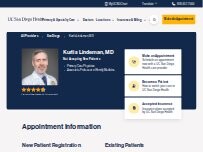 Website Screenshot Kurtis Lindeman, MD