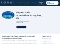 Website Screenshot AQUA Vein Center at Water's Edge Dermatology - Jupiter