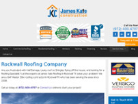 James Kate Roofing Rockwall website screenshot