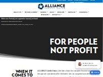 Website Screenshot ALLIANCE Credit Union