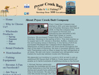 Pryor Creek Bait Company website screenshot