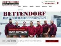 Bettendorf Heating & Air Conditioning website screenshot