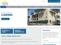 Safety Harbor Senior Living website screenshot