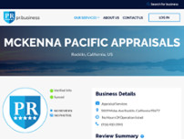 Screenshot for https://pr.business/mckenna-pacific-appraisals-rocklin-california