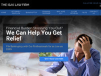 The Isak Law Firm website screenshot